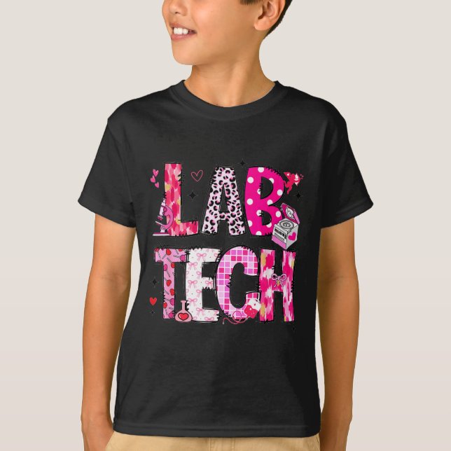 Laboratory Tech Valentines Day Medical Lab Tech La T-Shirt (Vorderseite)