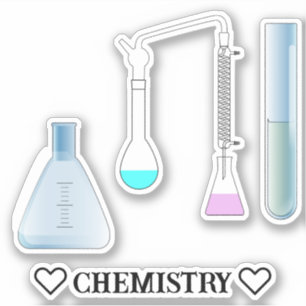 Laborausstattung Chemie Aufkleber