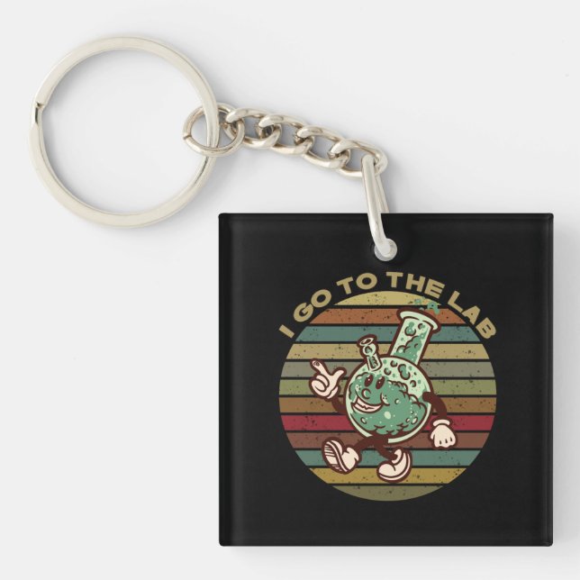 Laborchemie Spaß T - Shirt Schlüsselanhänger (Vorderseite)