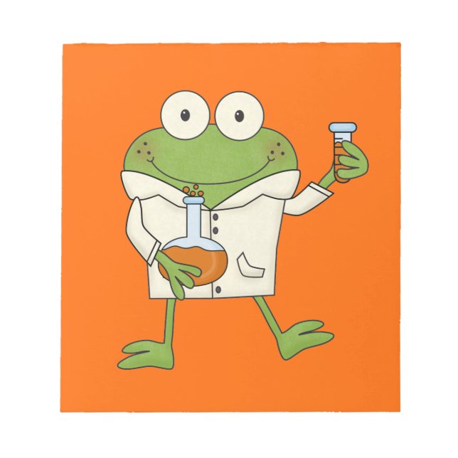 Laborfrosch Notizblock (Vorderseite)