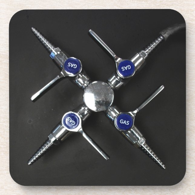 Laborgasventile auf dem Labrador Untersetzer (Vorderseite)