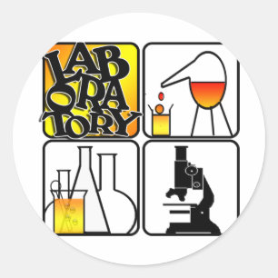 LABORLOGO 4 SQUARE - LABRADOR ICONS RUNDER AUFKLEBER