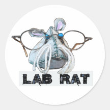 Laborratte Lab Rat mit großer Brille Schnurrbart