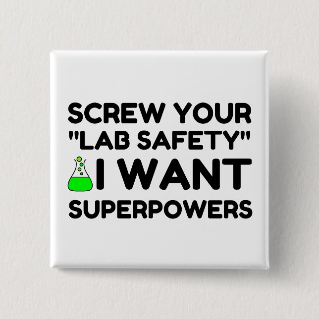 LABORSICHERHEIT WILL SUPERKRÄFTE BUTTON (Vorderseite)