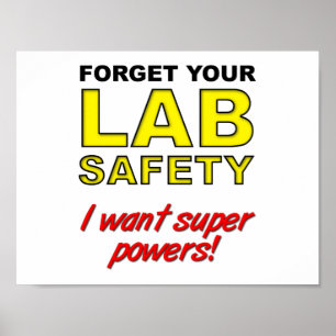 Laborsicherheits-Witzposter Poster
