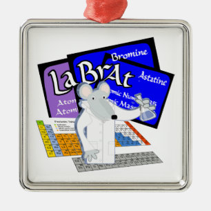 LABORTABELLE FÜR Labrador RAT WISSENSCHAFTLER Ornament Aus Metall