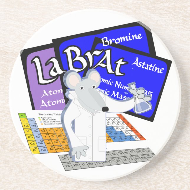 LABORTABELLE FÜR Labrador RAT WISSENSCHAFTLER Untersetzer (Vorne)