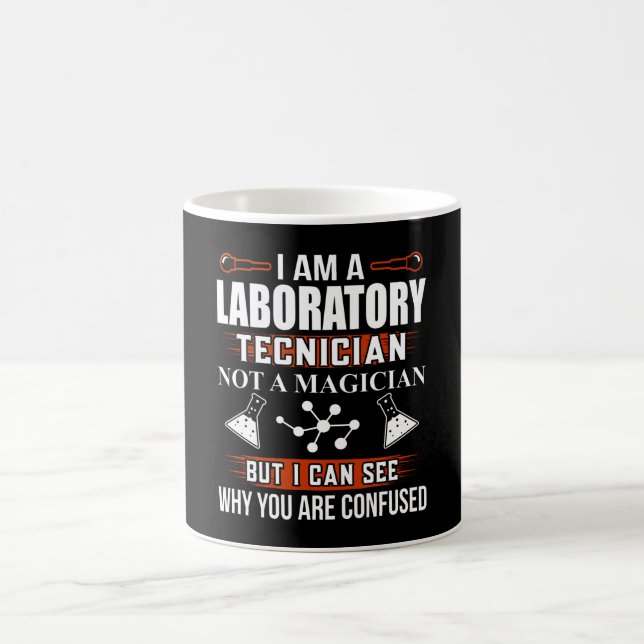 Labortechniker Labrador Tech Fun Pun Kaffeetasse (Mittel)