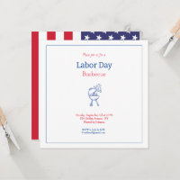 Labour Day Babecue Party Minimalistisch