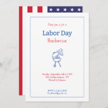 Labour Day Babecue Party Minimalistisch