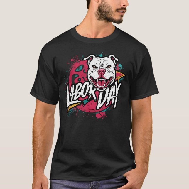 Labour Day Enjoy Bulldog T-Shirt (Vorderseite)
