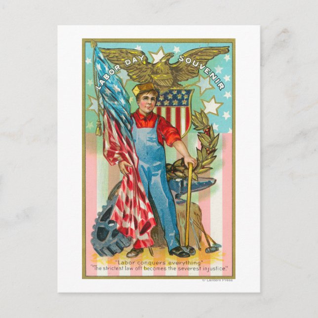 Labour Day Souvenir Postkarte (Vorderseite)