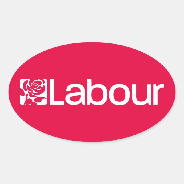 Labour Party UK Ovaler Aufkleber (Vorderseite)