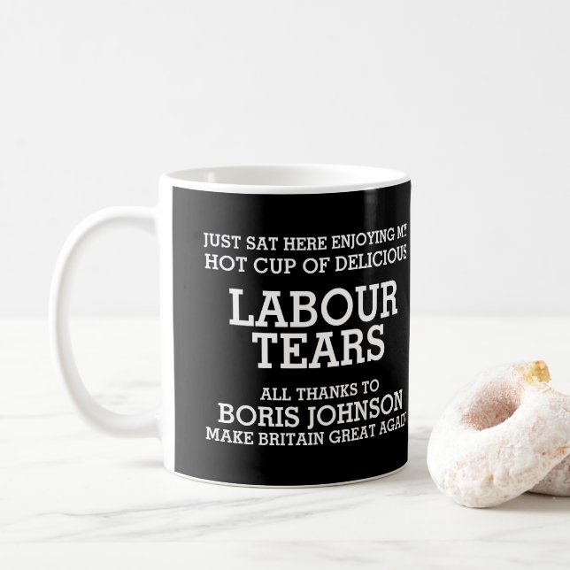 Labour Tears Boris Johnson Kaffeetasse (Mit Donut)