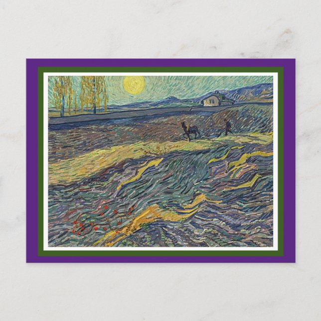 Laboureur dans un Champ, Van Gogh, Fine Art Postkarte (Vorderseite)