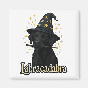 Labracadabra Funny Black Lab Dog Assistent Hallowe Magnet