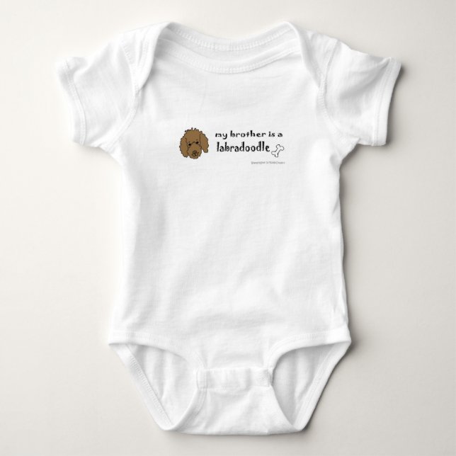 labradoodell baby strampler (Vorderseite)