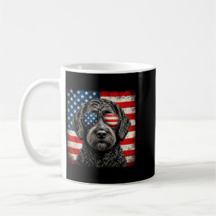Labradoodle 4. Juli Amerikanische Flagge Hund Kaffeetasse