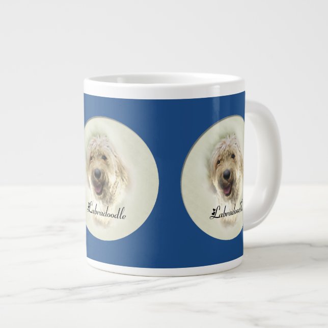 Labradoodle Art Geschenke Jumbo-Tasse (Vorderseite Rechts)