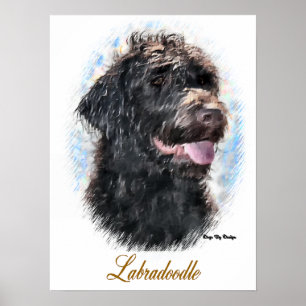 Labradoodle Art Print Poster