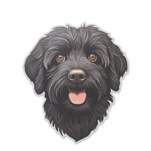 Labradoodle Black Dog Aufkleber