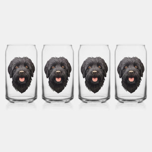 Labradoodle Black Dog Dosenglas
