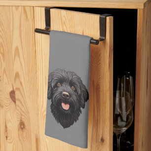 Labradoodle Black Dog Geschirrtuch