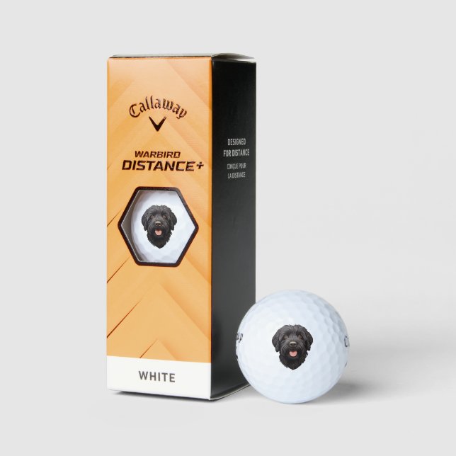 Labradoodle Black Dog Golfball (Verpackungen)