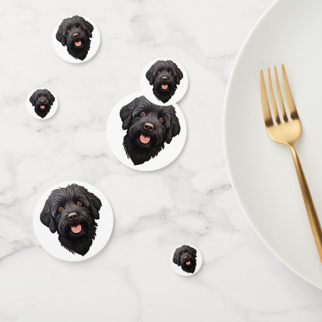 Labradoodle Black Dog Konfetti (Gruppe)