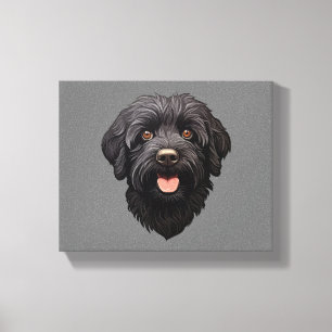 Labradoodle Black Dog Leinwanddruck