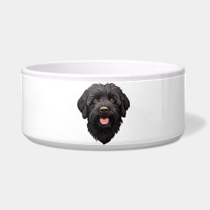 Labradoodle Black Dog Napf