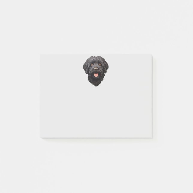 Labradoodle Black Dog Post-it Klebezettel (Vorderseite)