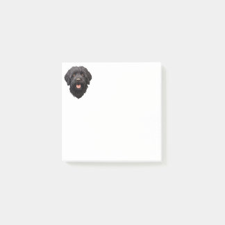 Labradoodle Black Dog Post-it Klebezettel