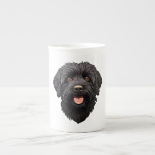 Labradoodle Black Dog Prozellantasse