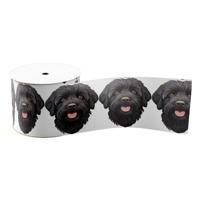 Labradoodle Black Dog Ripsband (Spule)