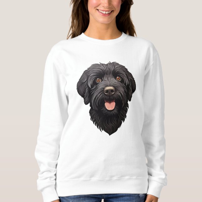 Labradoodle Black Dog Sweatshirt (Vorderseite)