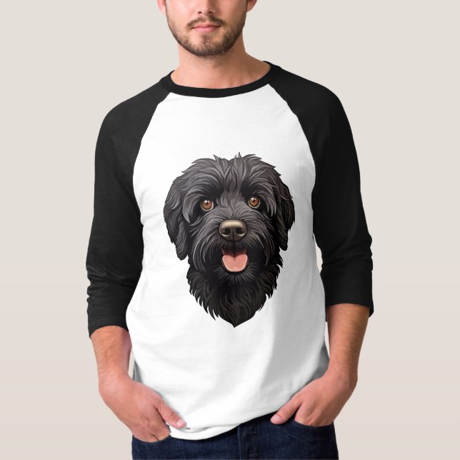 Labradoodle Black Dog T-Shirt (Vorderseite)