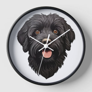 Labradoodle Black Dog Uhr