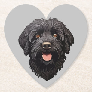 Labradoodle Black Dog Untersetzer