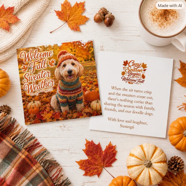   Labradoodle Cozy Herbst Sweater Wetter Herbst  (Von Creator hochgeladen)
