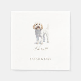 Labradoodle Custom Pet Wedding Napkins Serviette