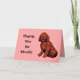 Labradoodle danke Ihnen so viel rosa Karte