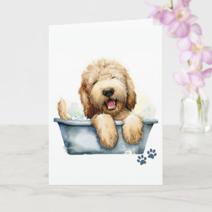 Labradoodle Dog Faltengrüße Karte