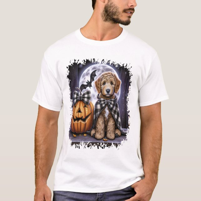 Labradoodle Dog Halloween Square T-Shirt (Vorderseite)