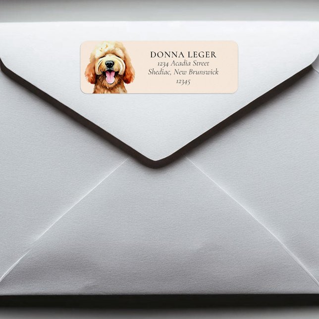 Labradoodle Dog Personalisierte Adresse (Von Creator hochgeladen)