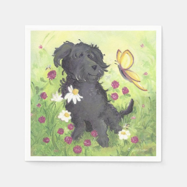 Labradoodle Doodle Doodle/Paper Napkins Serviette (Vorderseite)