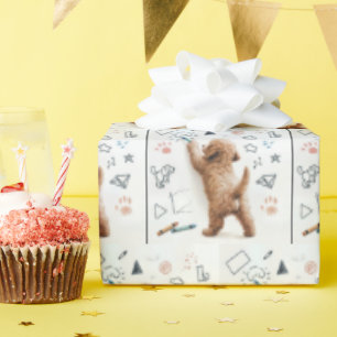 Labradoodle doodle mit Crayons Geschenkpapier