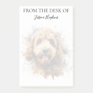 Labradoodle-Fan-monogrammierter Hund Post-it Klebezettel