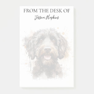 Labradoodle-Fan-monogrammierter Hund Post-it Klebezettel