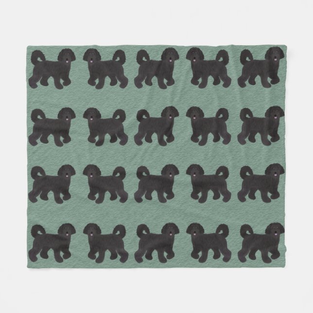 Labradoodle Fleece Blanket (Vorderseite (Horizontal))